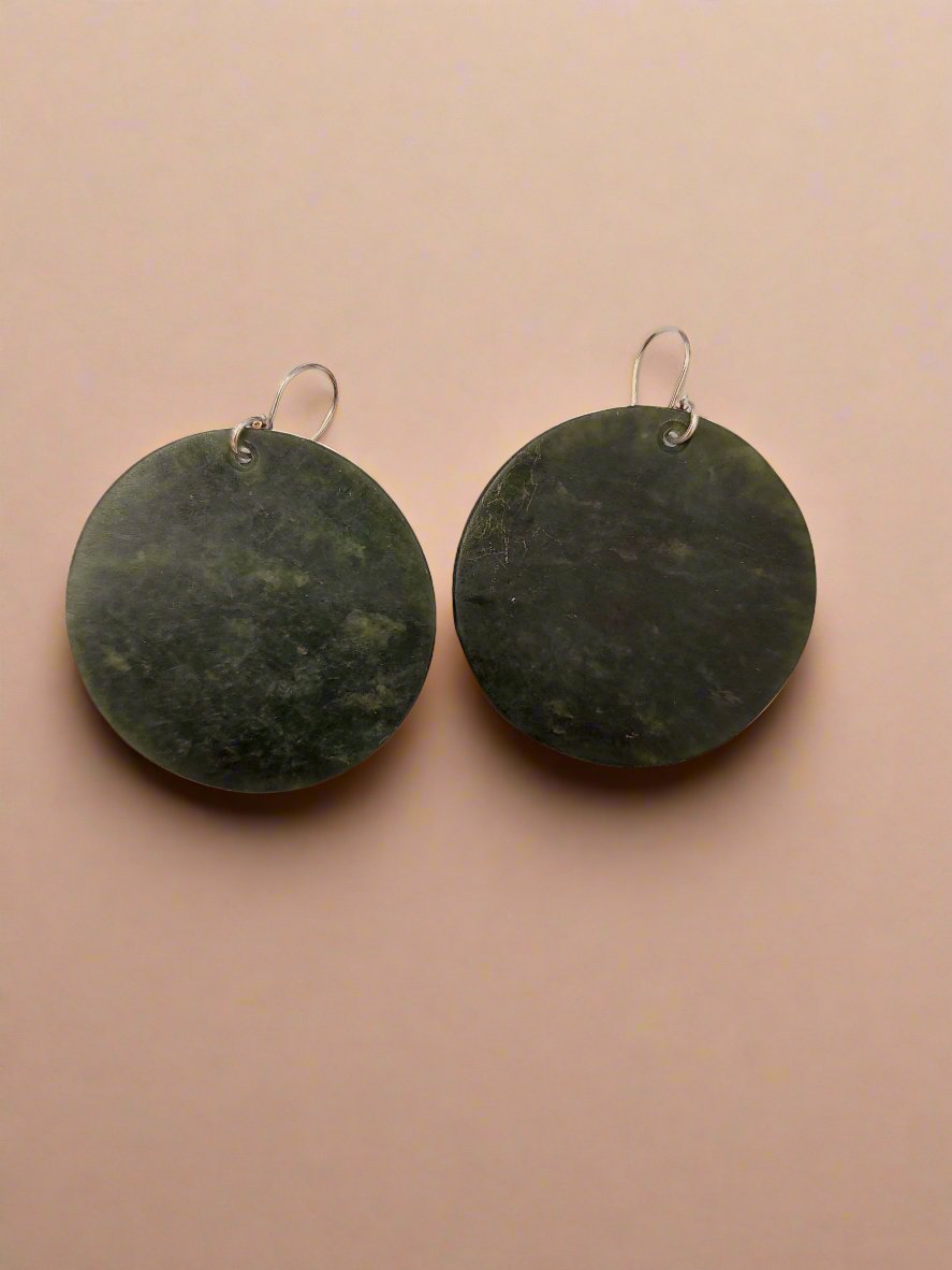 Whakakai Pounamu (Disc Earrings) - 24