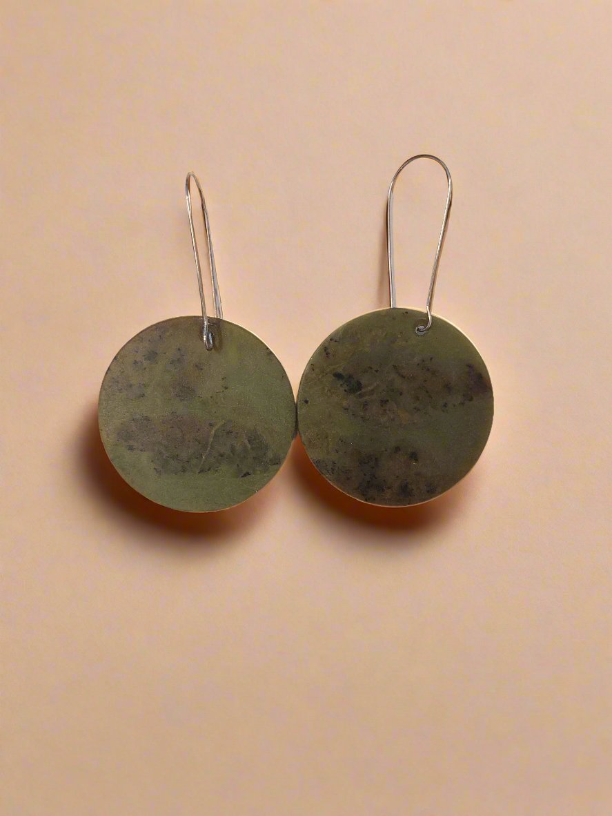 Whakakai Pounamu (Disc Earrings) - 27