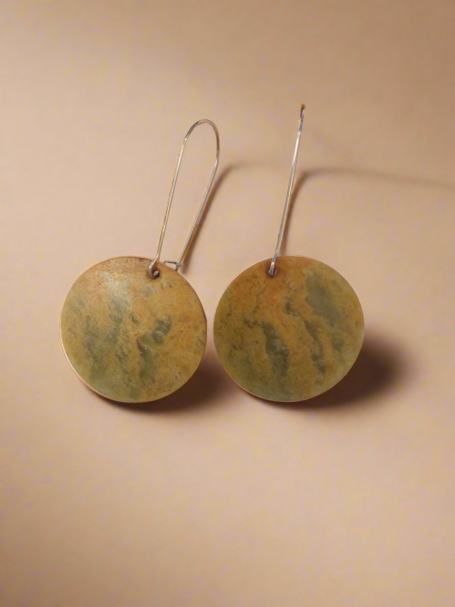 Whakakai Pounamu (Disc Earrings) - 28