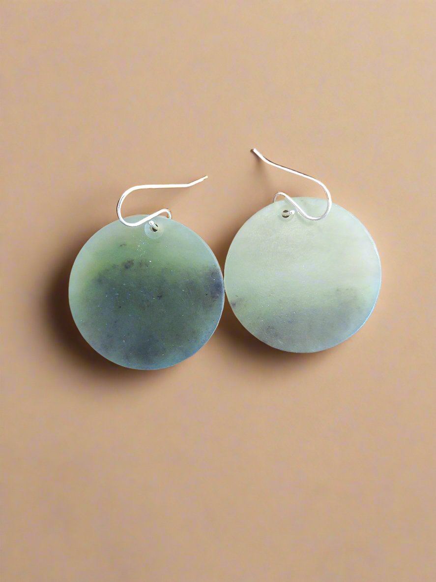 Whakakai Pounamu (Disc Earrings) - 35