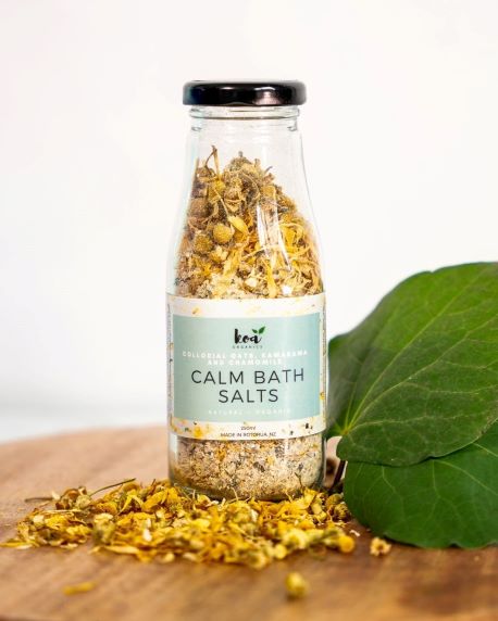 Calm Bath Salts 250ml (Kawakawa + Oats) - Koa Organics