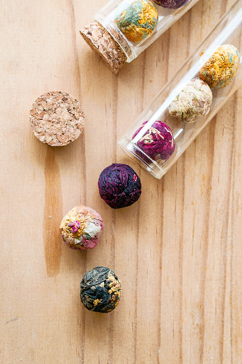 
                  
                    Blooming Tea Balls In Glass Tube - Better Tea Co.
                  
                