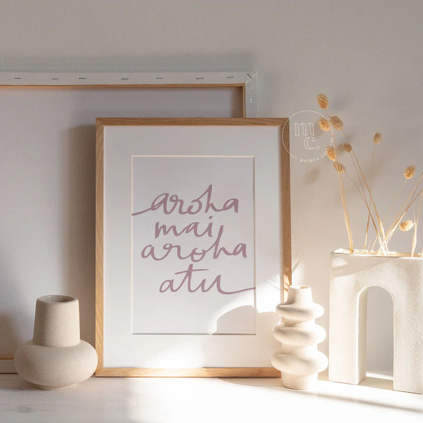 'Aroha mai, aroha atu' Art Print - Maimoa Creative