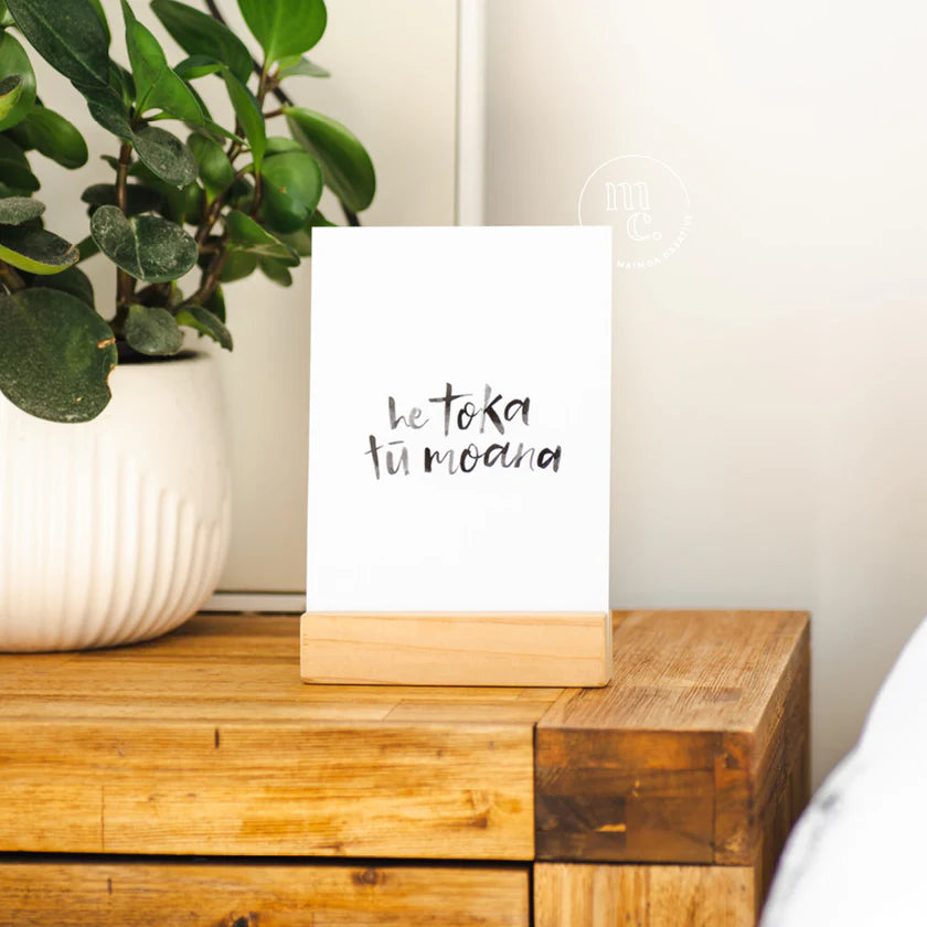 
                  
                    Whakataukii Card Set + Wooden Stand (Affirmation Collection) - Maimoa Creative
                  
                