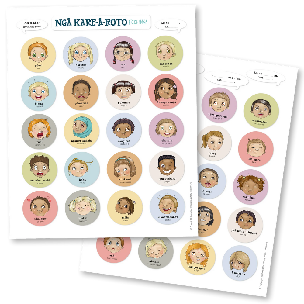 Kuwi & Friends Magnet Sets (Feelings & States)