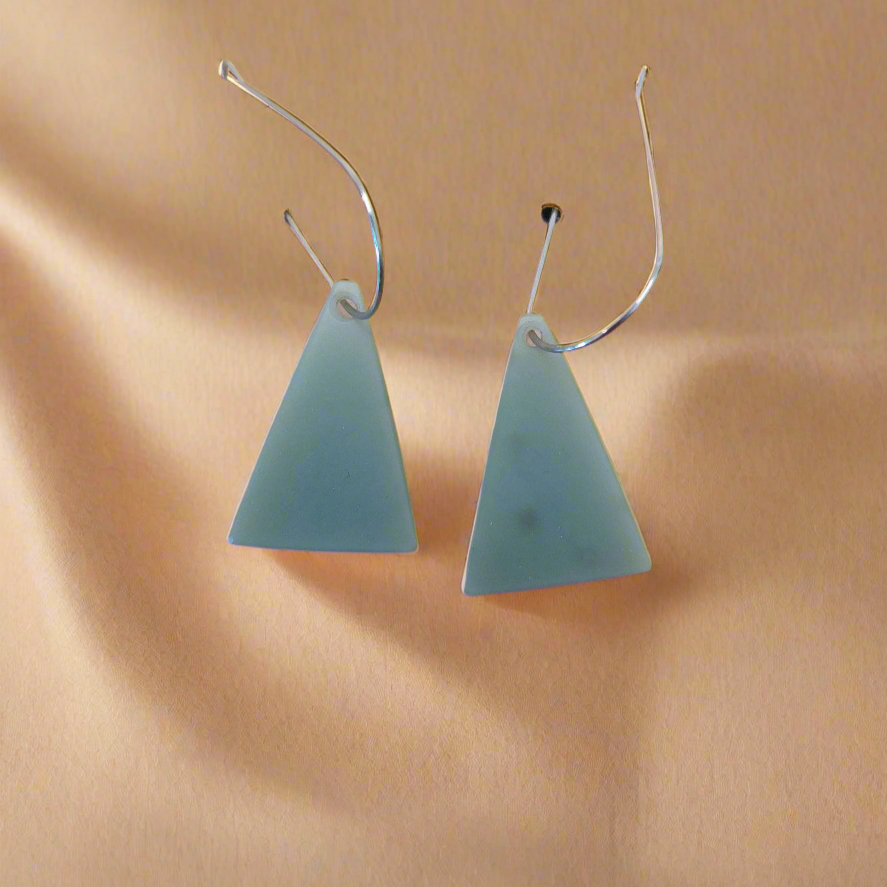 Whakakai Pounamu (Triangle Earrings) - 2