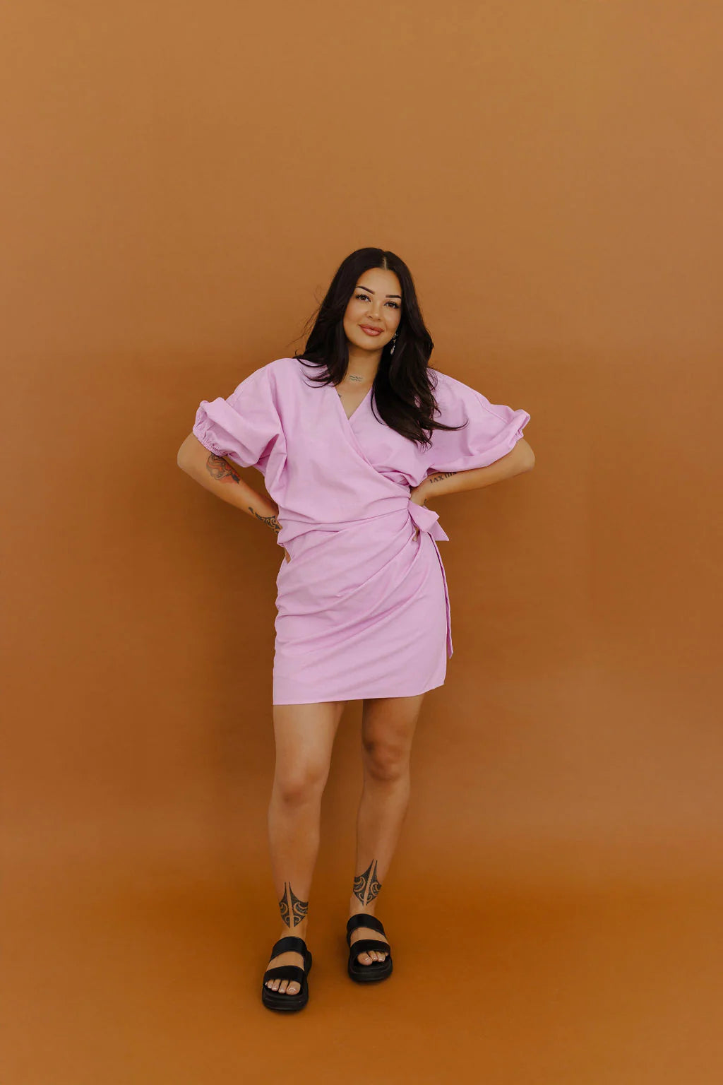 
                  
                    Pūwera Dress Midi Length (Rose Pink) - Waiapu Road
                  
                