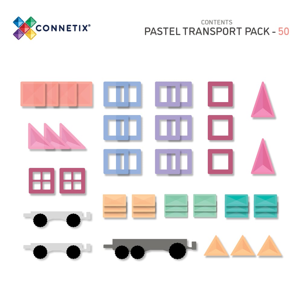 
                  
                    Pastel Transport 50pc Pack - CONNETIX
                  
                