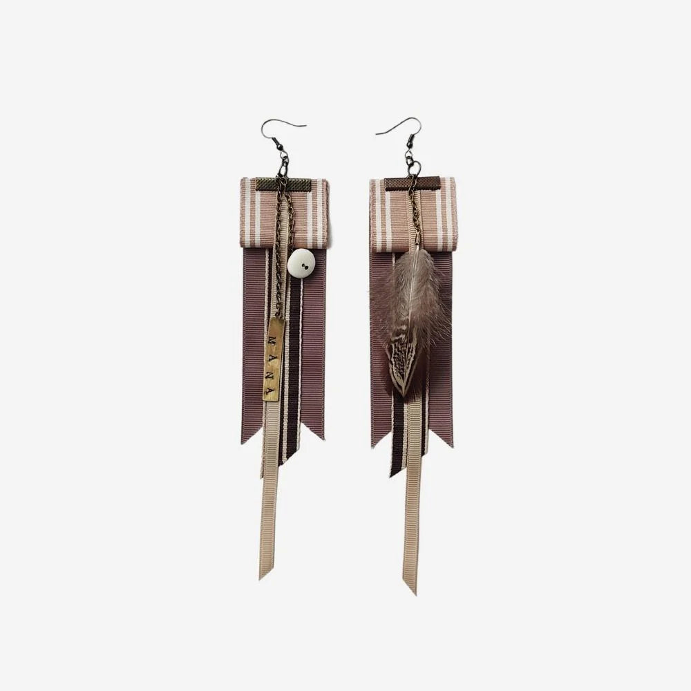 Whare Tupuna Old Bones Earrings - Koakoa Design